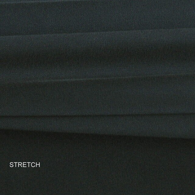 Schwere Stretch Doppel Georgette Seide Stoffe in Tief Dunkel Marine | Ansicht: Schwere Stretch Doppel Georgette Seide Stoffe in Tief Dunkel Marine
