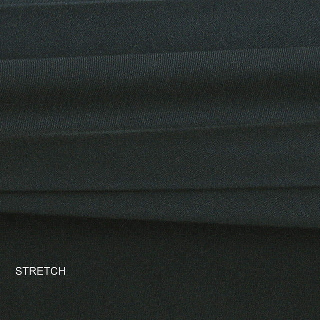 0335 Schwere Stretch Doppel Georgette Seide Stoffe in Tief Dunkel Marine