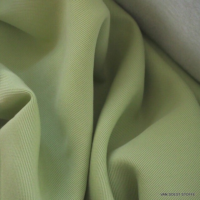100 % Tencel™ schwerer 3/1 Soft Gabardine in Gelb-Grün | Ansicht: 100 % TENCEL® schwerer 3/1 Soft Gabardine in Gelb-Grün