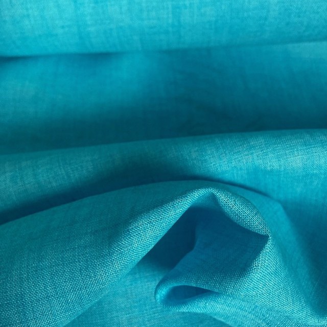 100% Couture Linen in two tone turquoise | View: 100% Couture Linen in Two Tone Turquoise