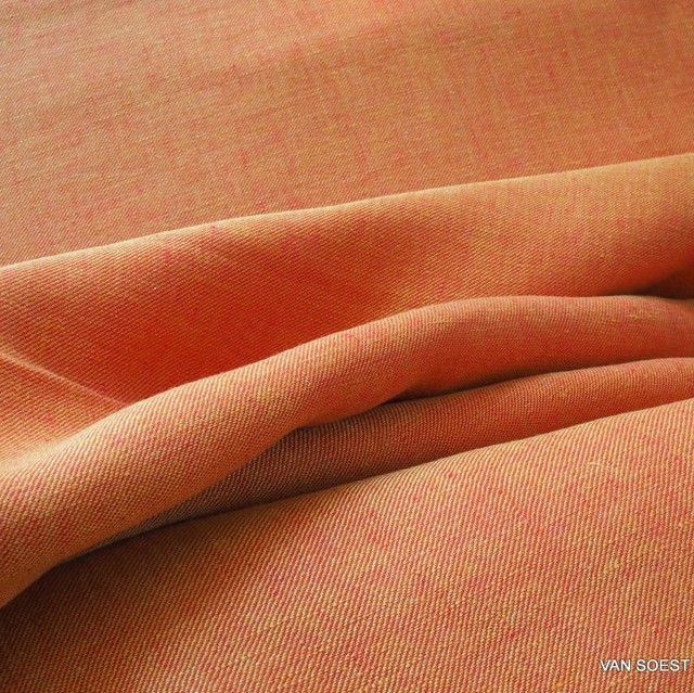 100% linen, twill 2Tone effect can be used on both sides orange/red | View: 100% linen, twill 2Tone effect can be used on both sides orange/red