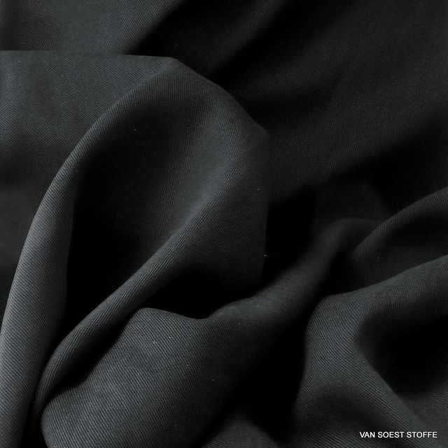 100% Lyocell - Tencel fine twill in black