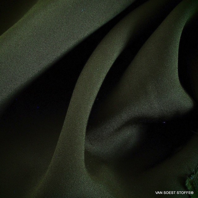 100% TENCEL-Modal™ soft Fein Gabardine in Khaki-Oliv