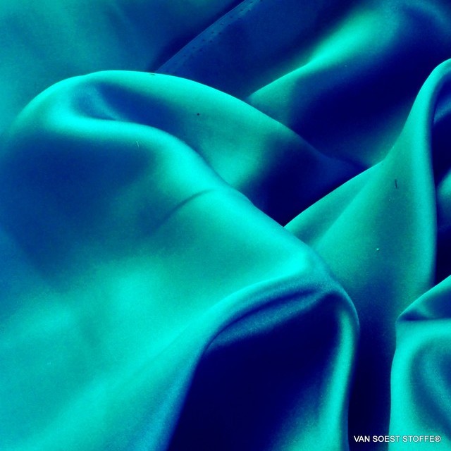 100% silk light satin in sky blue