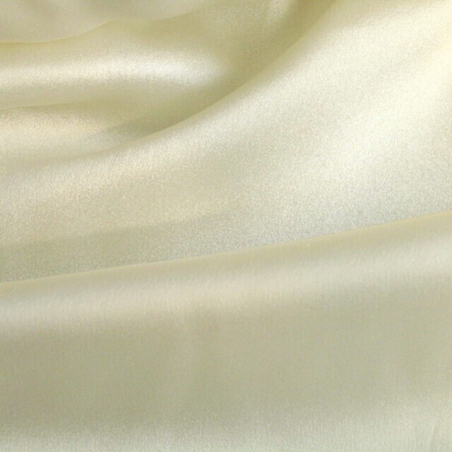 100% silk satin in elegant cream tone | View: 100% silk satin in elegant cream tone