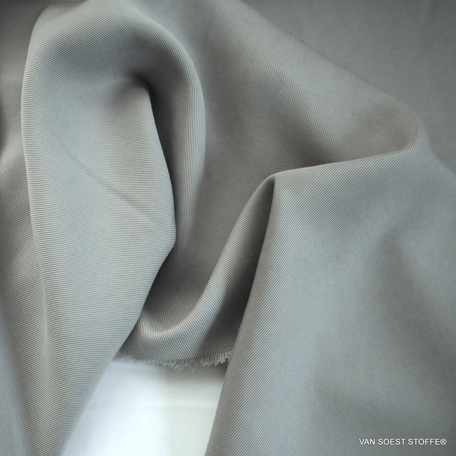 100% TENCEL ™ heavy soft twill in khaki | View: 100% TENCEL ™ heavy soft twill in stone grey