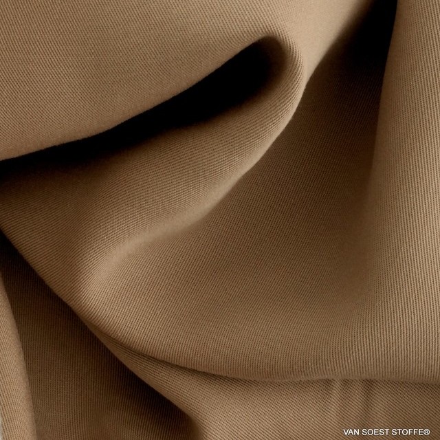 100% Tencel™ Feinköper in Farbe Nougat
