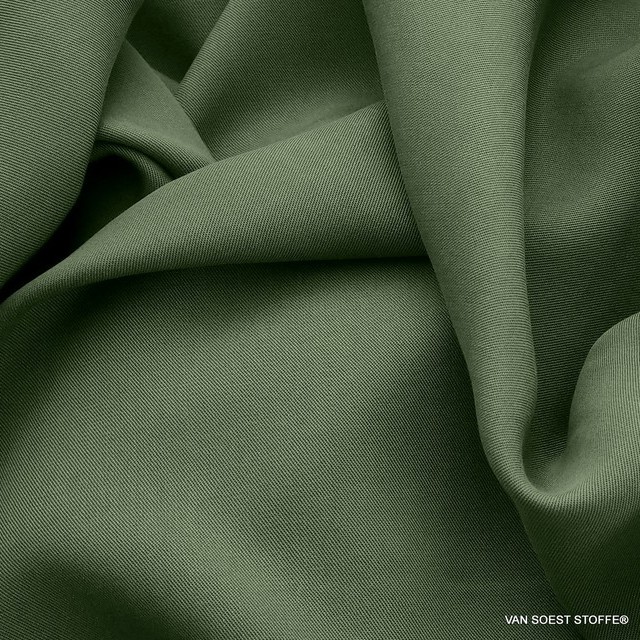 100% Tencel fine twill in color oliv green