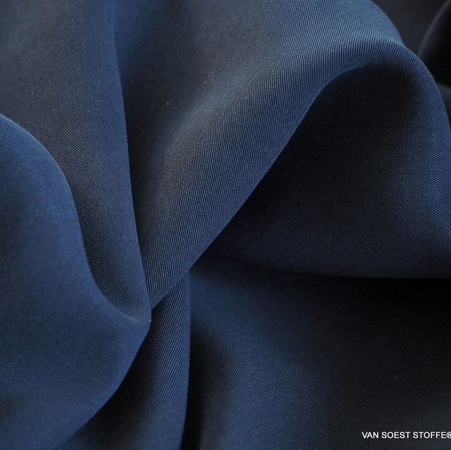 100% Tencel™ heavy twill in navy