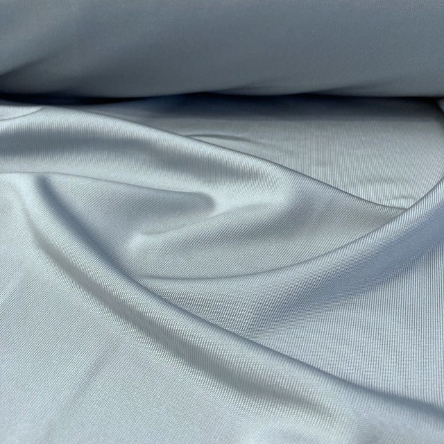 100% viscose jersey high gloss, smooth handle & great drape Soft blue | View: 100% viscose jersey high gloss, smooth handle & great drape Soft blue