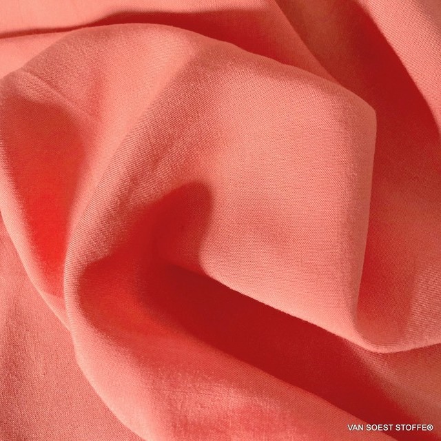 100% viscose soft woven fabric in peach pink