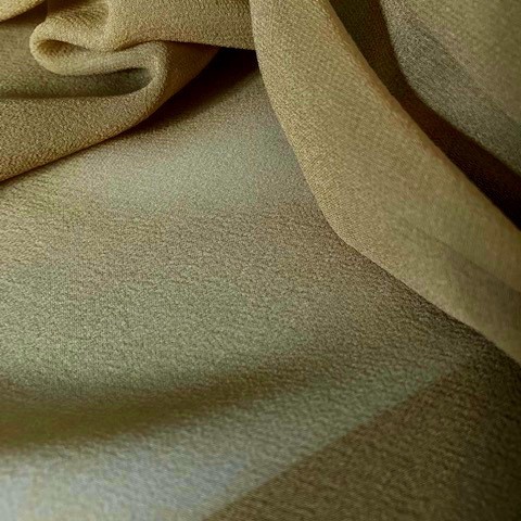 100% Seide Crepe Georgette Chiffon hoch gedrehtes Garn in Schlamm Grün