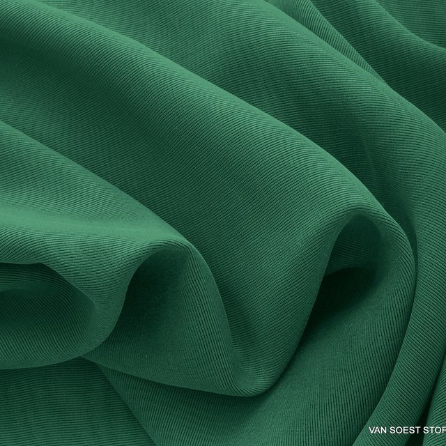 2286 - Mikro Ottoman Rib Cupro-Rayon in Forest Green | View: Mikro Ottoman Rib Cupro-Rayon in Forest Green