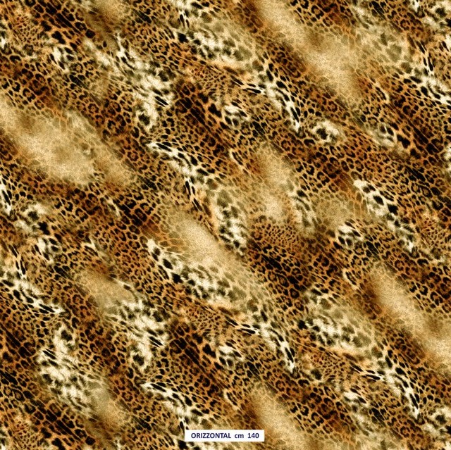 Fantasia Animale Print in 100% Seide in Leopard Optik