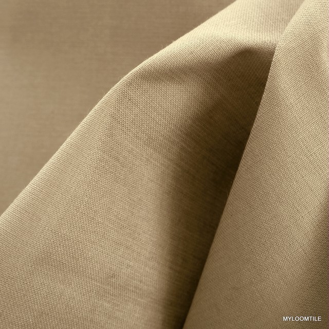 Vintage Baumwoll Stoff in Nougat | Ansicht: Vintage Baumwoll Stoff in Nougat Braun