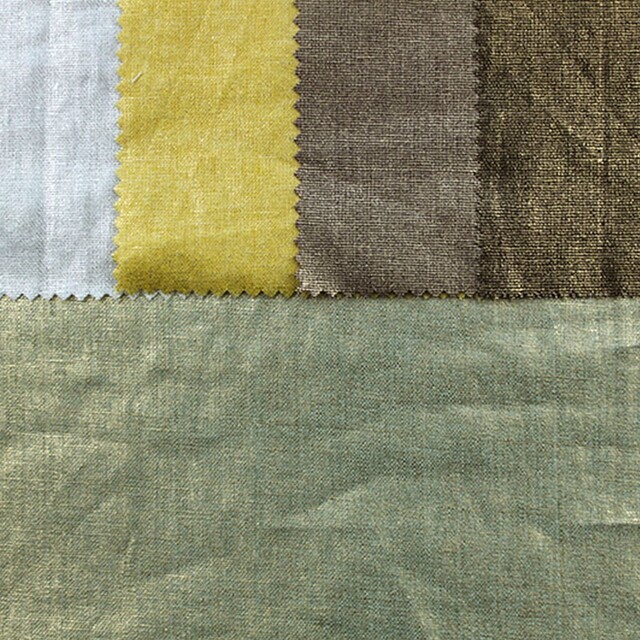 Mit Gold Lüster überzogenes Leinen-Rayon Farbe Gelb