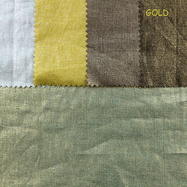 Mit Gold Lüster überzogenes Leinen-Rayon Farbe Gold