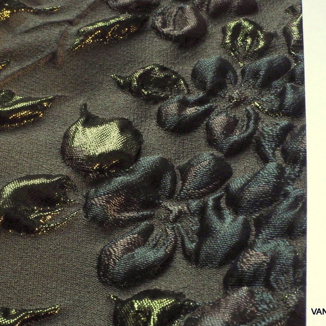 3D-Haute Couture Ranken Jacquard in Mocca-Olive | Ansicht: 3D-Haute Couture Ranken Jacquard in Mocca-Olive