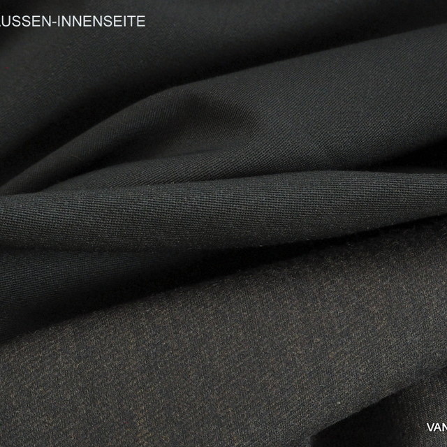 4-way Stretch Gabardine Neuentwicklung in Braun-Schwarz | Ansicht: 4-way Stretch Melange Gabardine Neuentwicklung in Braun-Schwarz