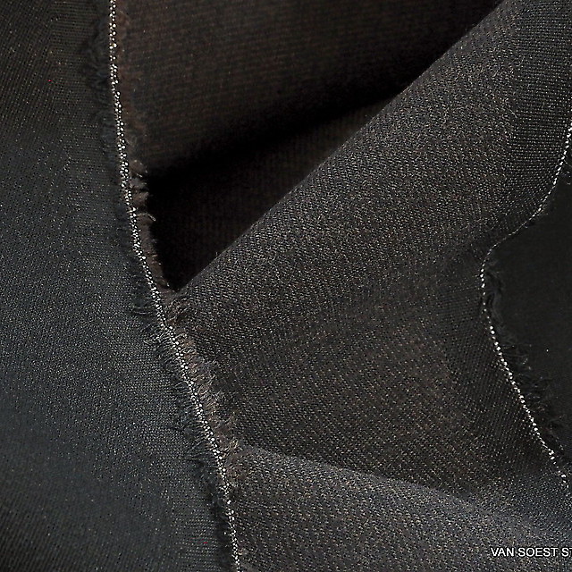 4-way Stretch Gabardine Neuentwicklung in Braun-Schwarz | Ansicht: 4-way Stretch Melange Gabardine Neuentwicklung in Braun-Schwarz