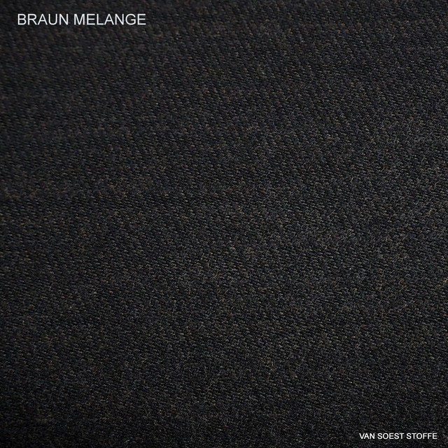 4-way Stretch Gabardine Neuentwicklung in Braun-Schwarz | Ansicht: 4-way Stretch Melange Gabardine Neuentwicklung in Braun-Schwarz