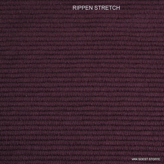 Baumwolle Piqué-Rippen Stretch in Burgund-Orange | Ansicht: Baumwolle Piqué-Rippen Stretch in Burgund-Orange