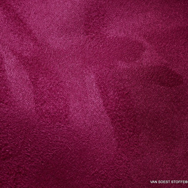 Bi-elastic faux suede super soft in a beautiful deep magenta | View: Bi-elastic faux suede super soft in a beautiful deep magenta