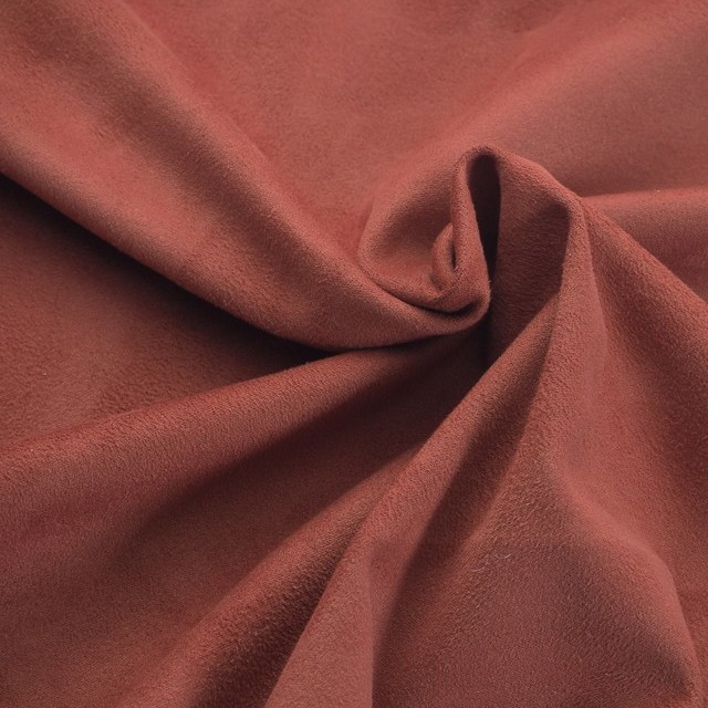 Bi-elastic faux suede Super Soft in a beautiful rust brown color | View: Bi-elastic faux suede Super Soft in a beautiful rust brown color