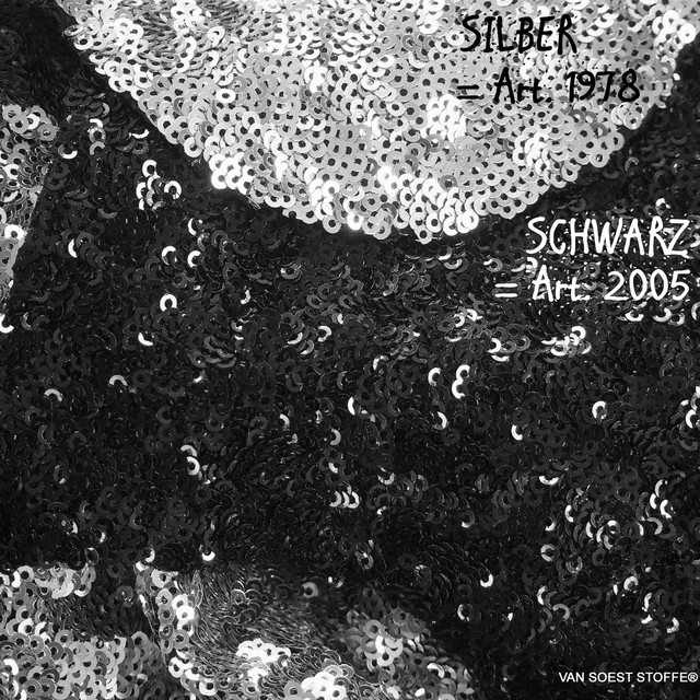 Opaque shiny mini sequins in black on black stretch jersey | View: Opaque shiny mini sequins in black on black stretch jersey