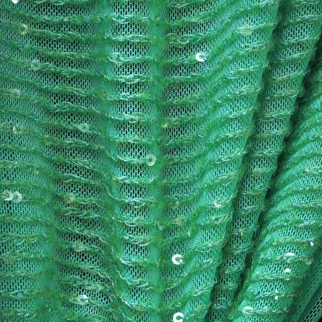 Blouses hi-stretch sequins fabric in green | View: Blouses hi-stretch sequins fabric in green