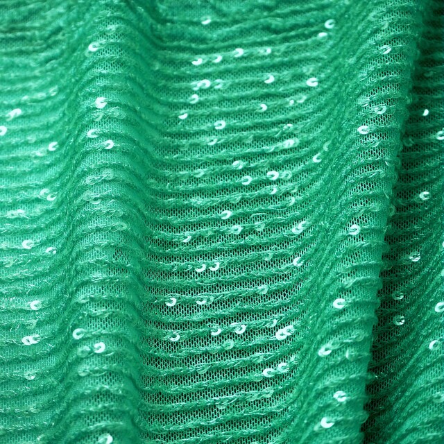 Blouses hi-stretch sequins fabric in green | View: Blouses hi-stretch sequins fabric in green