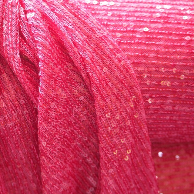 Blusen Hi-Stretch Pailletten Stoff in Pink | Ansicht: Blusen Hi-Stretch Pailletten Stoff in Pink