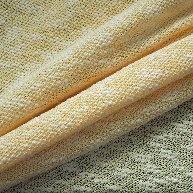 Bouclé summer knit in vanilla