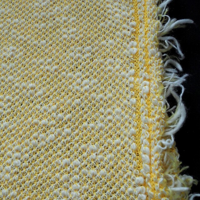Bouclé Sommer Strick in Vanille | Ansicht: Bouclé Sommer Strick in Vanille
