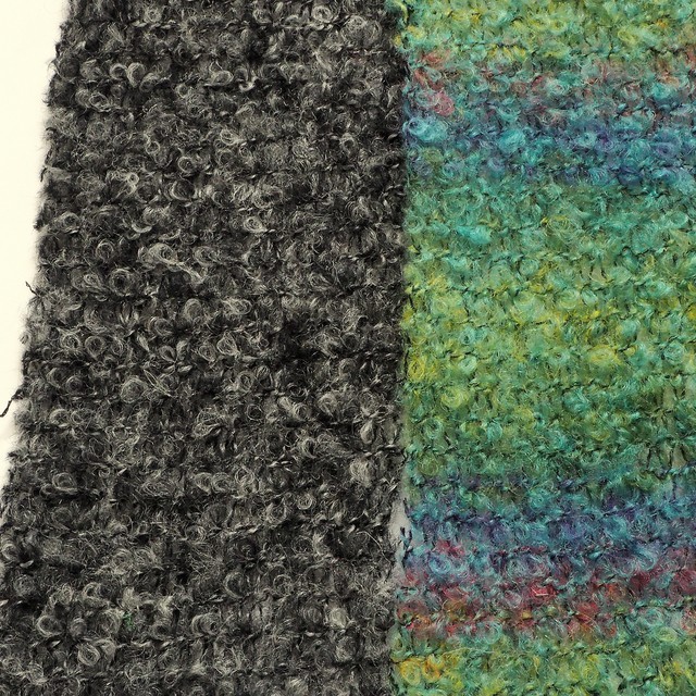 Bouclé wool - silk in Aqua-Blue-Green | View: Bouclé wool - silk in Aqua-Blue-Green