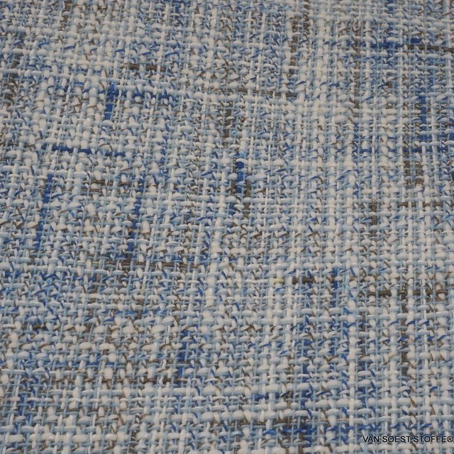 Bouclé in schönem Bleu-Blau Melange