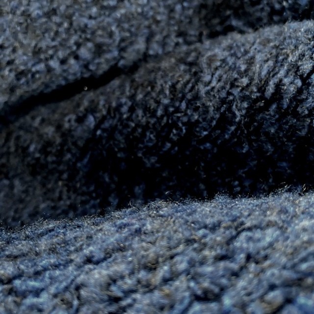 Bouclé mit Wolle Blau/Schwarz Melange | Ansicht: Bouclé mit Wolle Blau/Schwarz Melange