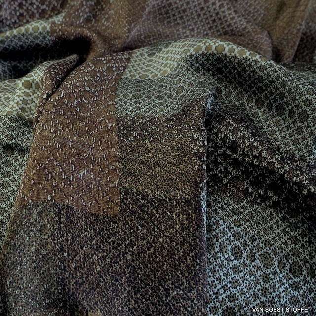 Bronze Geometrie auf 100% Viskose Twill