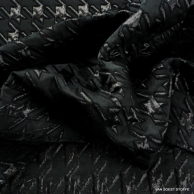 Burda style houndstooth Clocqué in black | View: Burda style houndstooth Clocqué in black