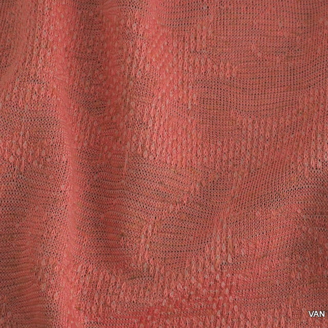 Burda style Stretch Jacquard Jersey in Lachs-Orange