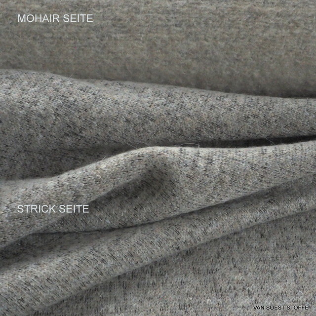 Burda style mohair knitted double weave fabric