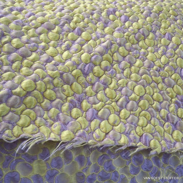 Couture 3D Jacquard in Lavendel-Zitrone | Ansicht: Couture 3D Jacquard in Lavendel-Zitrone