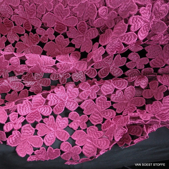 Couture Guipure Blümchen Spitze - Rosa | Ansicht: Couture Guipure Blümchen Spitze - Rosa
