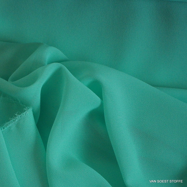 Crepe Chiffon in Aqua-Lind | Ansicht: Chiffon in Aqua-Lind