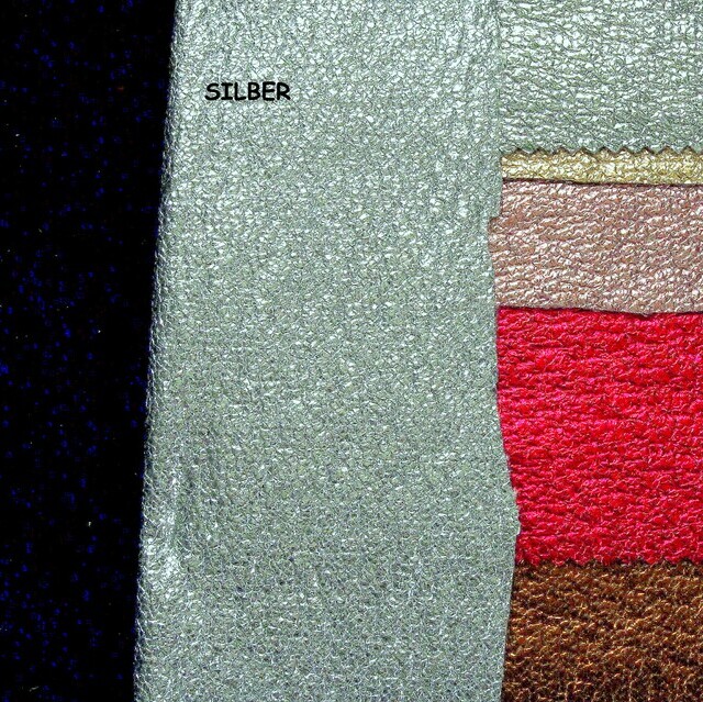 Crushed Lederimitat in Silber