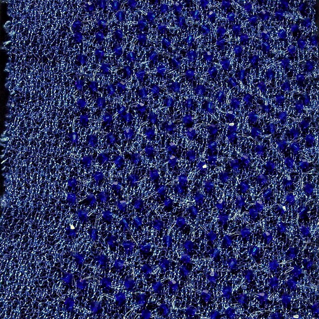 Culture Diamonds on Glitter Jacquard Tüll.in dark Nautical Navy | View: Culture Diamonds on Glitter Jacquard Tüll.in dark Nautical Navy