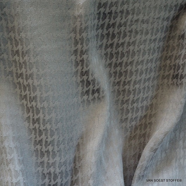 Cupro® - Rayon houndstooth in silvergrey | View: Cupro® - Rayon houndstooth in silvergrey