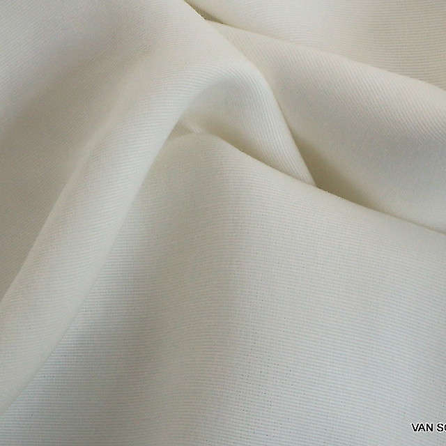 Cupro Rayon Mikro Ottoman Rib in Weiß