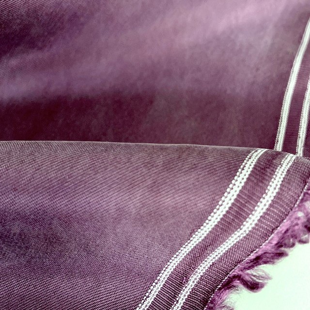 Cupro-Rayon Twill Sandwashed in the color Plum | View: Cupro-Rayon Twill Sandwashed in the color Plum