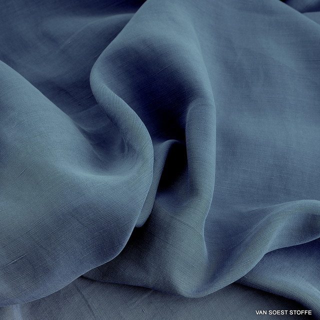 Cupro Tencel ™ Leinen in Taubenblau